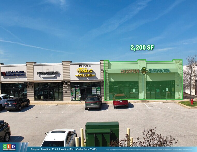 115 S Lakeline Blvd, Cedar Park, TX à louer - Photo de l’immeuble – Image 3 sur 5