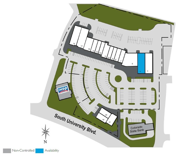 9567 S University Blvd, Highlands Ranch, CO à louer - Plan de site – Image 2 sur 3