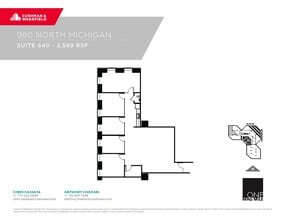 980 N Michigan Ave, Chicago, IL à louer Plan d’étage– Image 1 sur 1