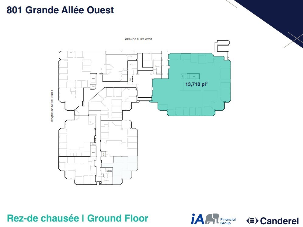 801 Grande Allée O, Québec, QC à louer Plan d’étage– Image 1 sur 1