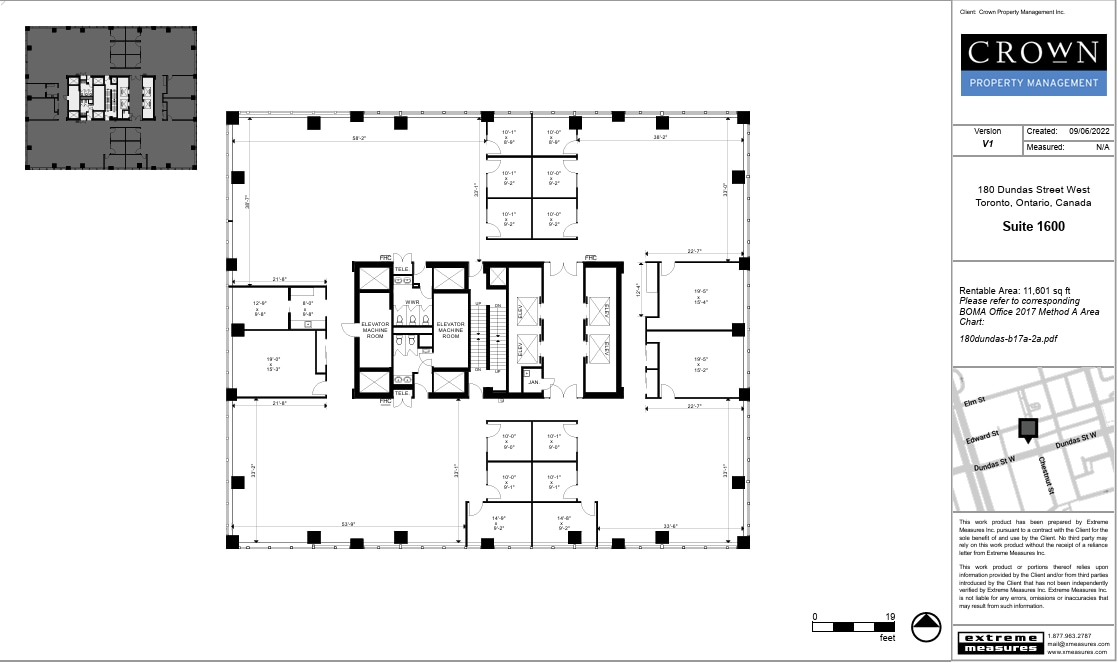 180 Dundas St W, Toronto, ON à louer Plan d’étage– Image 1 sur 1