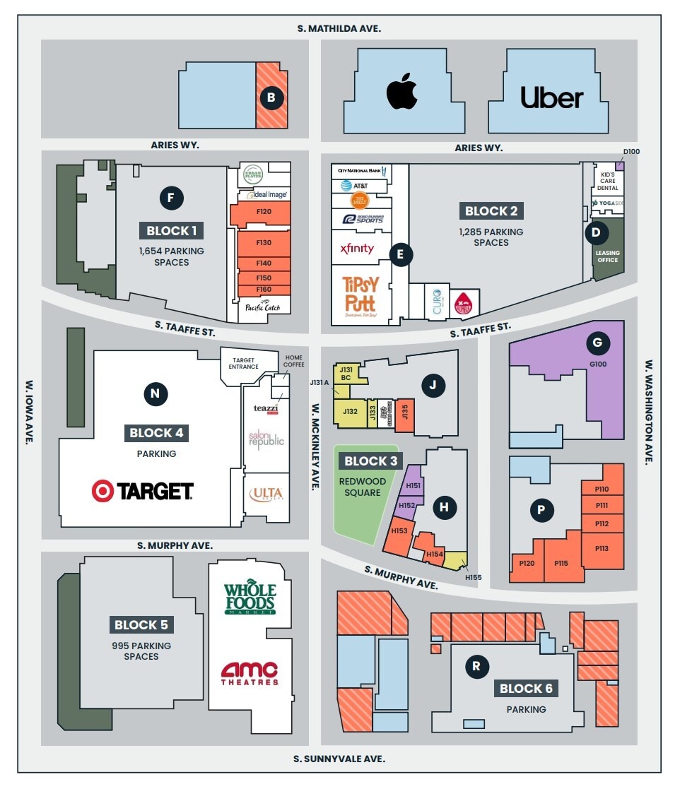 200-300 S Mathilda Ave, Sunnyvale, CA à louer Plan de site– Image 1 sur 1