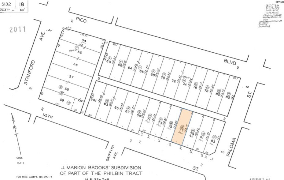 1017 E 14th St, Los Angeles, CA à louer - Plan cadastral – Image 2 sur 2