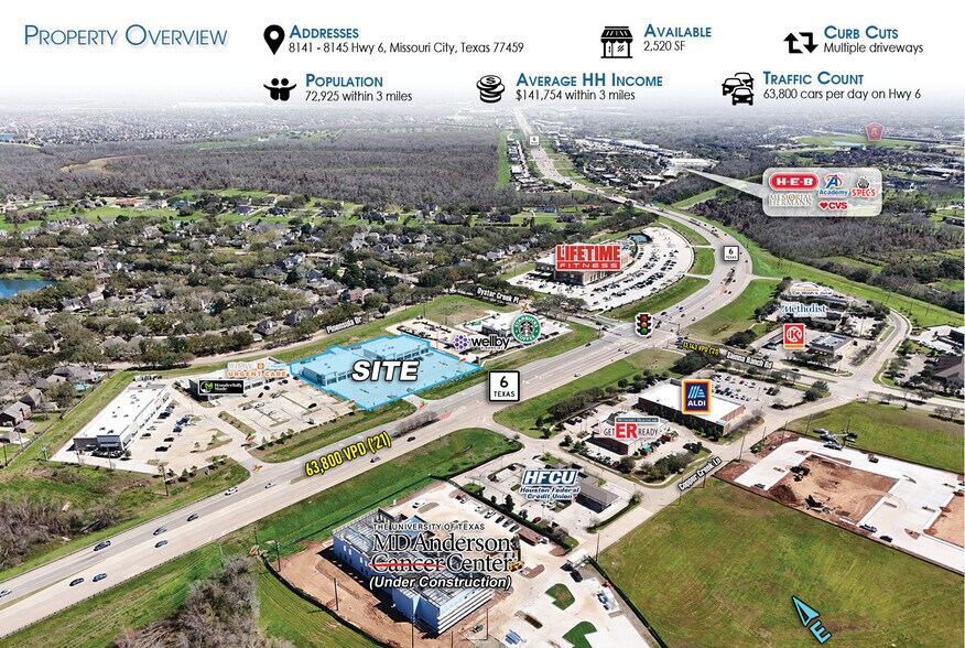 Highway 6 & Sienna Ranch Rd, Missouri City, TX à louer - Aérien – Image 2 sur 3