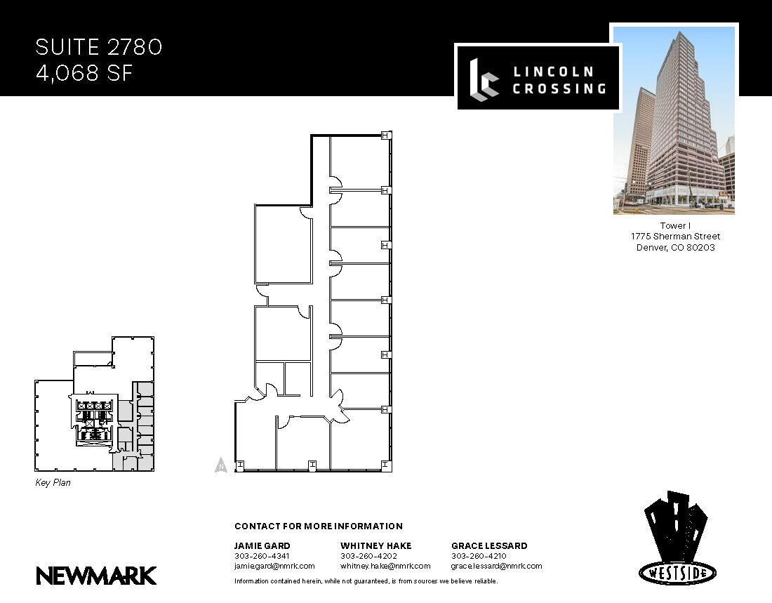 1775 Sherman St, Denver, CO à louer Plan d’étage– Image 1 sur 1