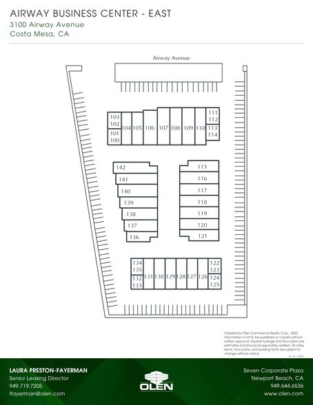 3100 Airway Ave, Costa Mesa, CA à louer - Plan de site – Image 1 sur 7