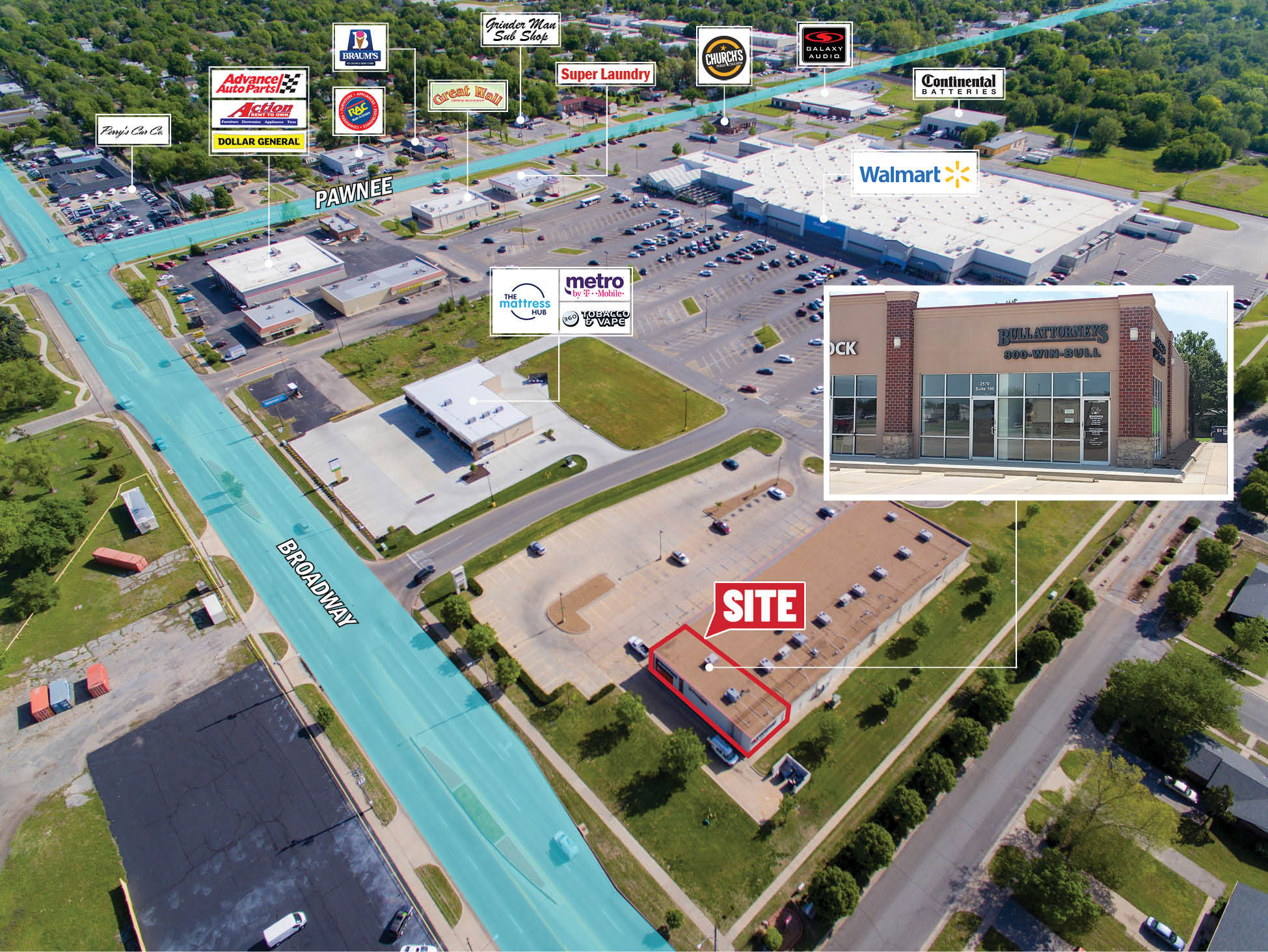2570 S Broadway, Wichita, KS à louer Aérien– Image 1 sur 5