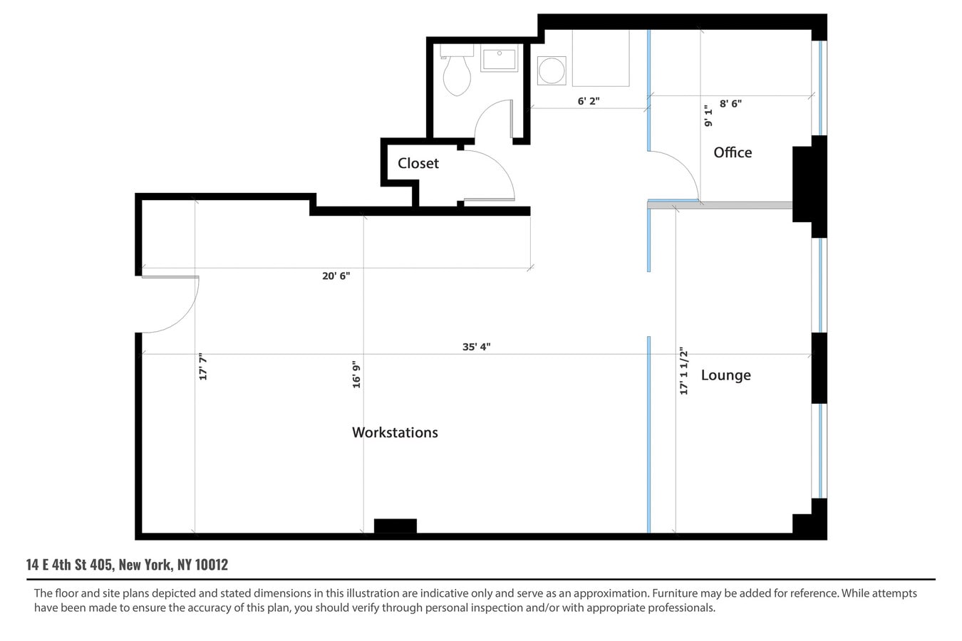 14 E 4th St, New York, NY 10012 - Lot 404 - - Plan d’étage - Image 2 of 21