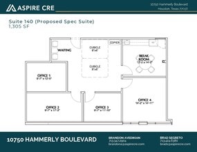 10750 Hammerly Blvd, Houston, TX à louer Plan d’étage– Image 1 sur 3