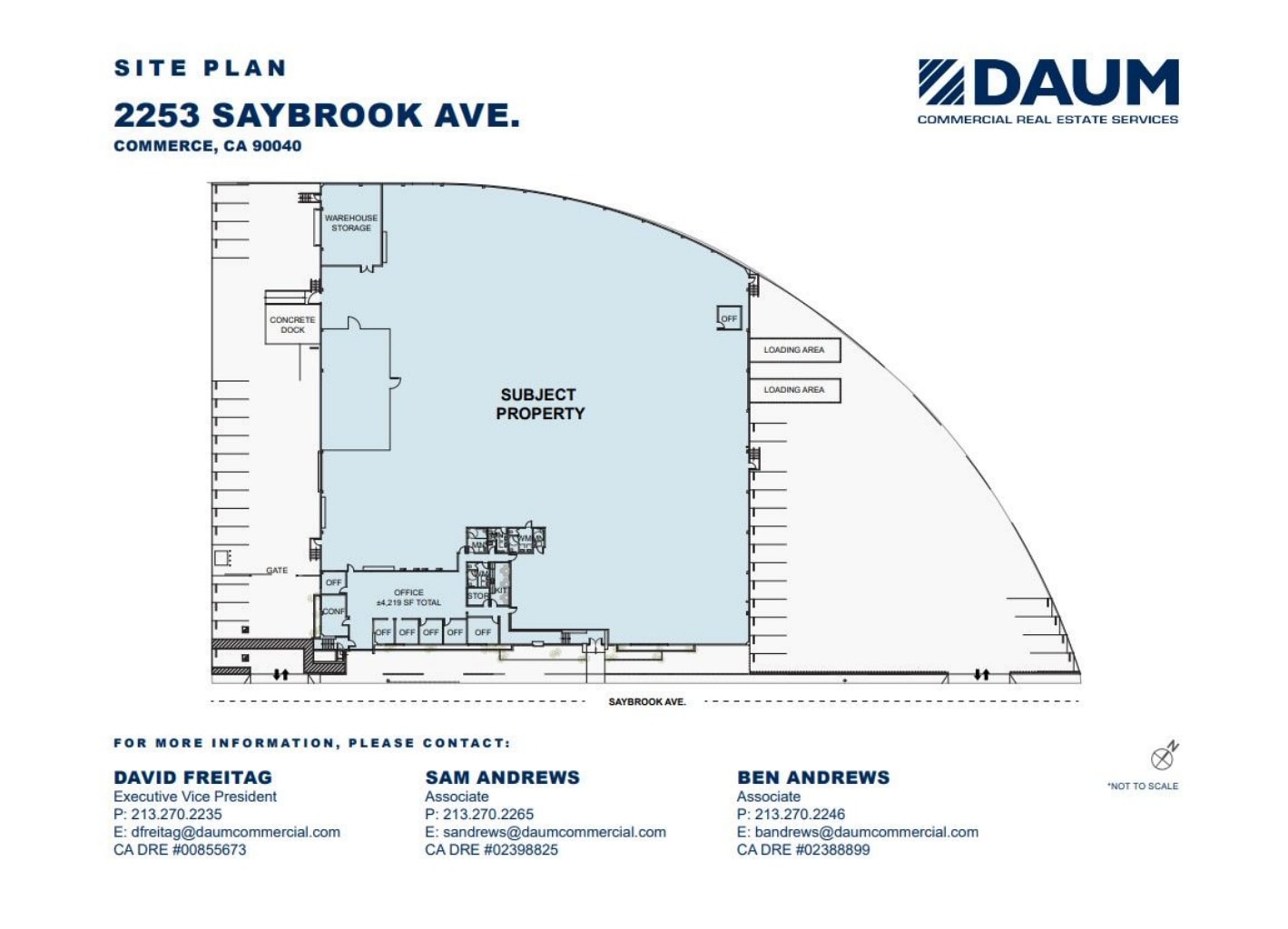 2253-2257 Saybrook Ave, Commerce, CA à louer Plan de site– Image 1 sur 1