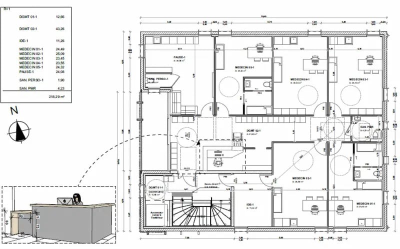 Bureau dans Bourgoin-Jallieu à vendre - Plan d’étage – Image 2 sur 3