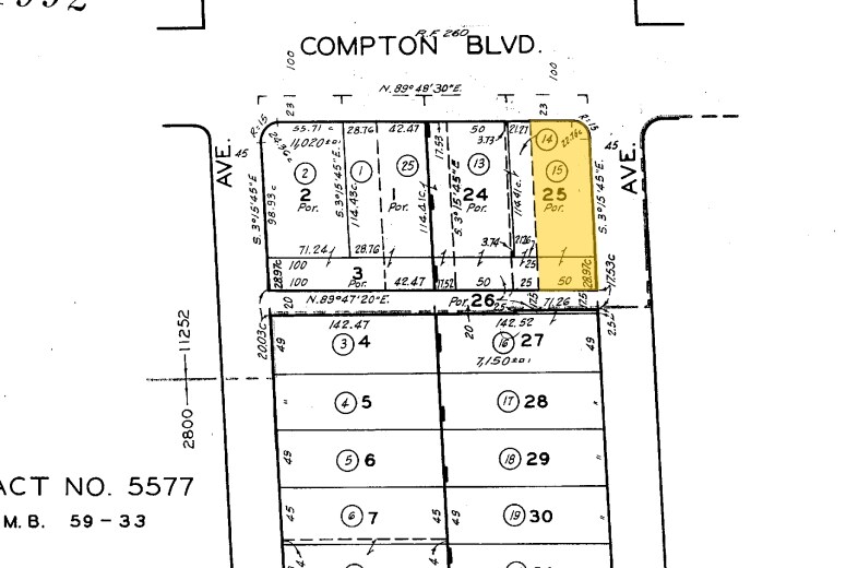 1036 E Compton Blvd, Compton, CA à vendre - Plan cadastral – Image 3 sur 3