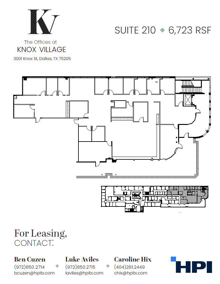 3001-3003 Knox St, Dallas, TX à louer Plan d’étage– Image 1 sur 1
