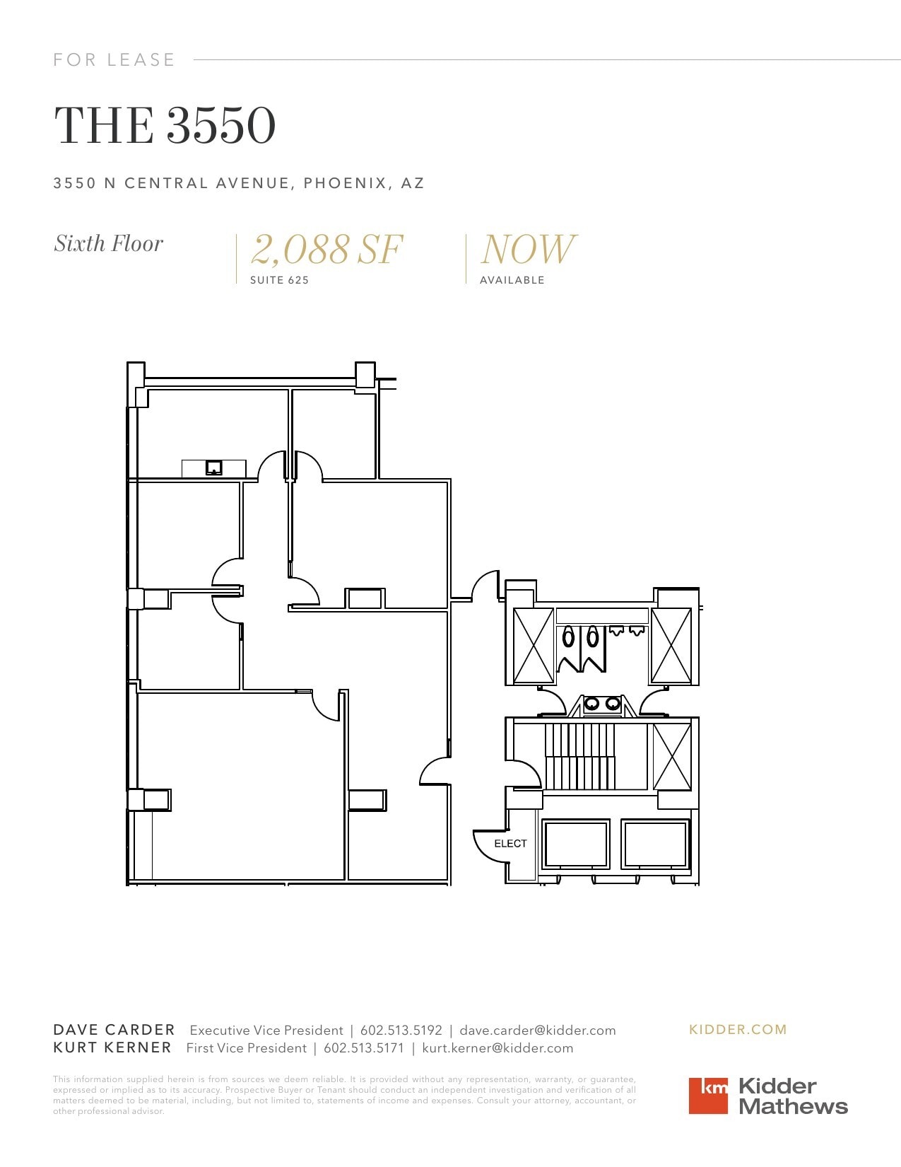 3550 N Central Ave, Phoenix, AZ à louer Plan d’étage– Image 1 sur 1