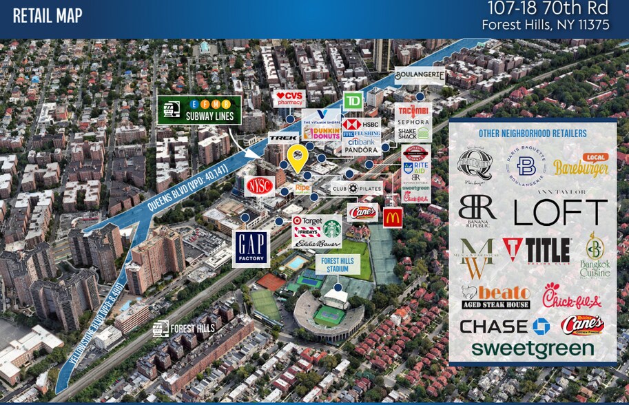 10718 70th Rd, Forest Hills, NY à louer - Aérien – Image 3 sur 4