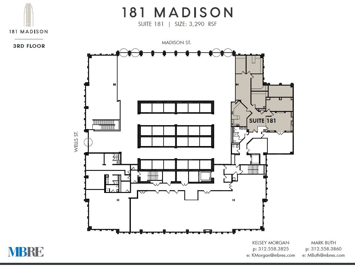 181 W Madison St, Chicago, IL à louer Plan d’étage– Image 1 sur 1