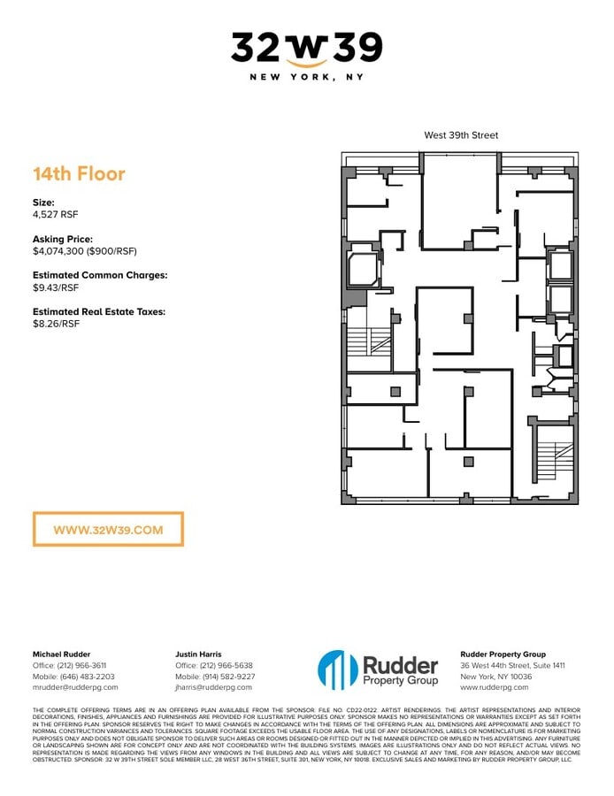 32 W 39th St, New York, NY 10018 - Lot OFF14 - - Plan d’étage - Image 1 of 1