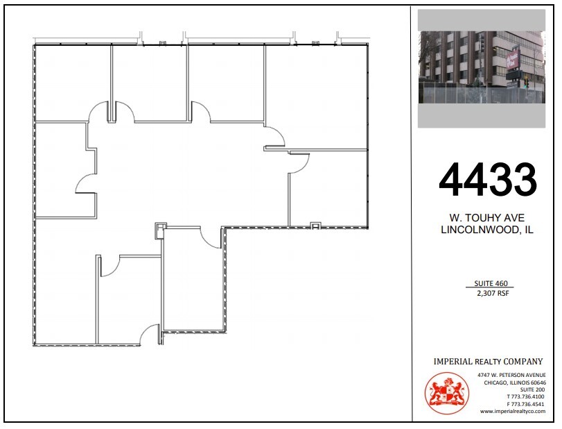 4433 W Touhy Ave, Lincolnwood, IL à louer Plan d’étage– Image 1 sur 11