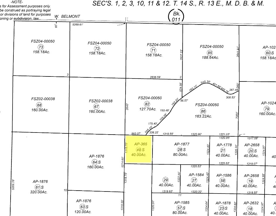 1 Mile S of Belmont Ave, Mendota, CA à vendre Plan cadastral– Image 1 sur 2