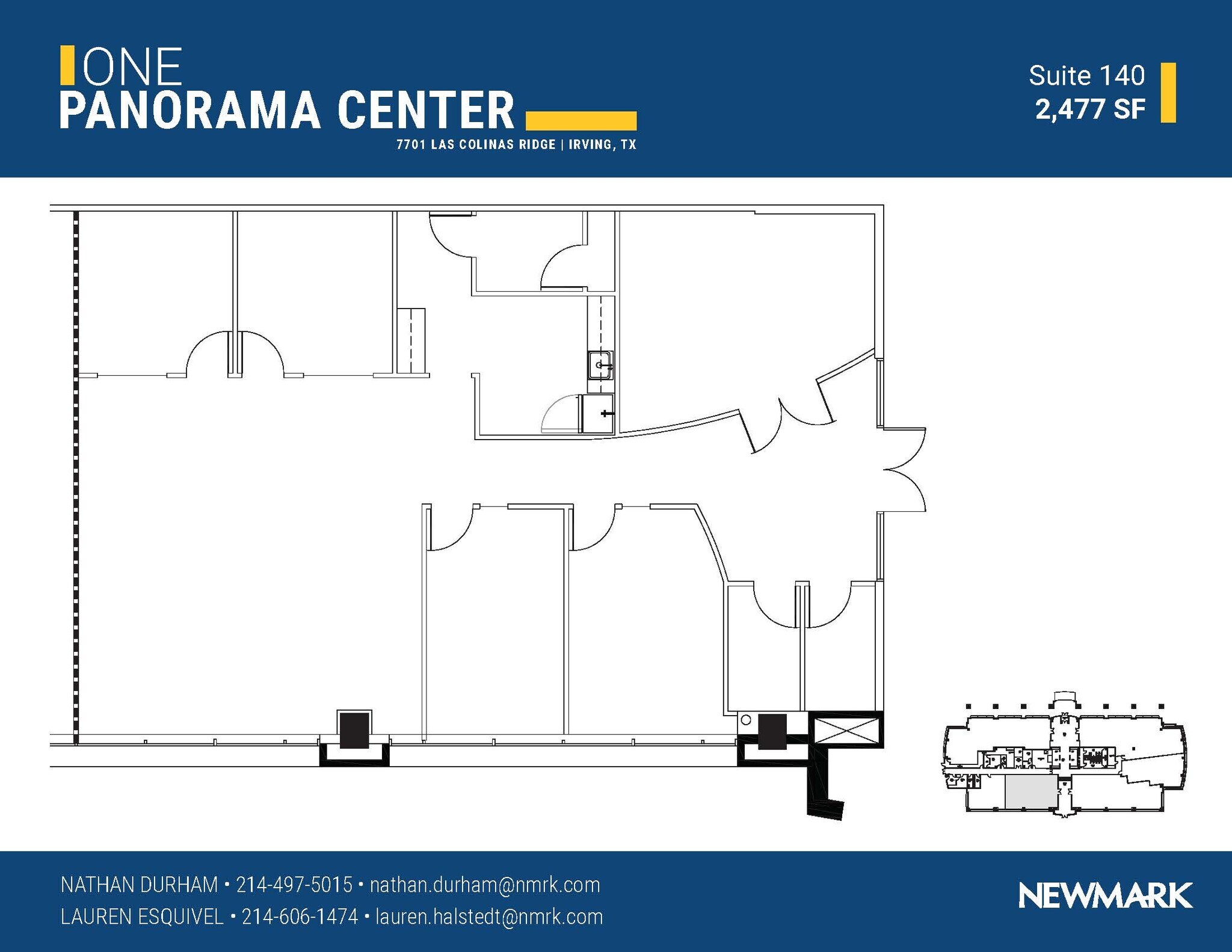 7701 Las Colinas Rdg, Irving, TX à louer Plan d’étage– Image 1 sur 1