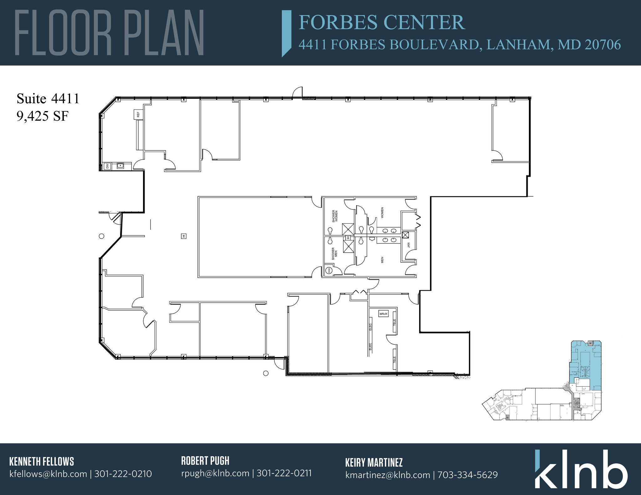 4401-4411 Forbes Blvd, Lanham, MD à louer Plan d’étage– Image 1 sur 1