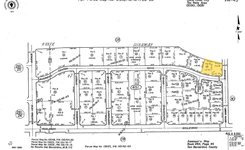 26038 Business Center Dr, Loma Linda, CA à louer - Plan cadastral – Image 3 sur 3