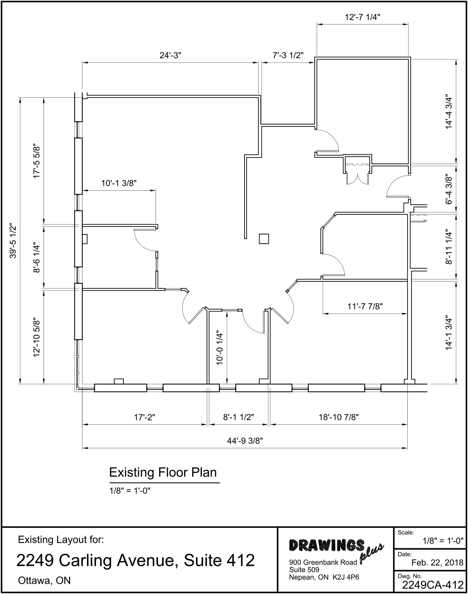 2249 Carling Ave, Ottawa, ON à louer Plan d’étage– Image 1 sur 2