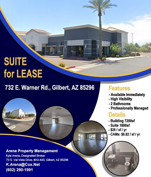 732 E Warner Rd, Gilbert, AZ à louer - Photo de l’immeuble – Image 2 sur 6