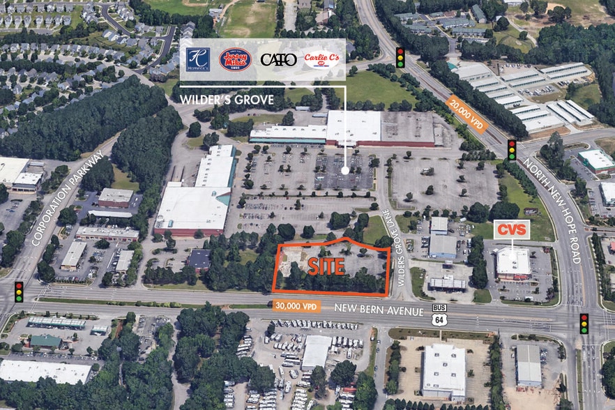 4201-4209 New Bern Ave, Raleigh, NC à louer - Aérien – Image 1 sur 1