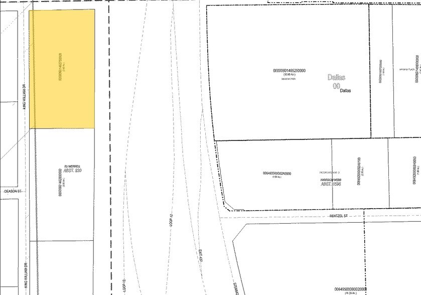 10502-10590 King William Dr, Dallas, TX à louer - Plan cadastral – Image 2 sur 4