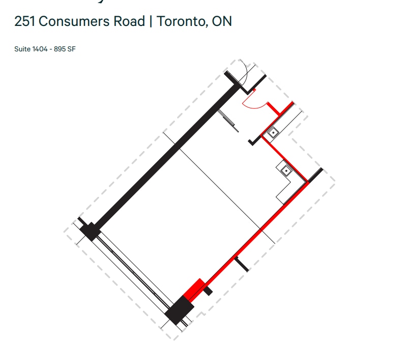 245 Consumers Rd, Toronto, ON à louer Plan d’étage– Image 1 sur 1