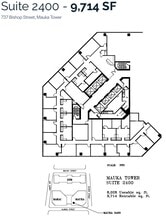 733 Bishop St, Honolulu, HI à louer Plan d’étage– Image 1 sur 1