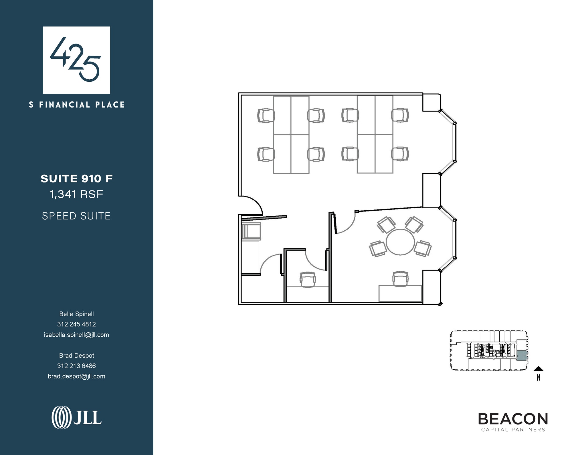 425 S Financial Pl, Chicago, IL à louer Plan d’étage– Image 1 sur 5