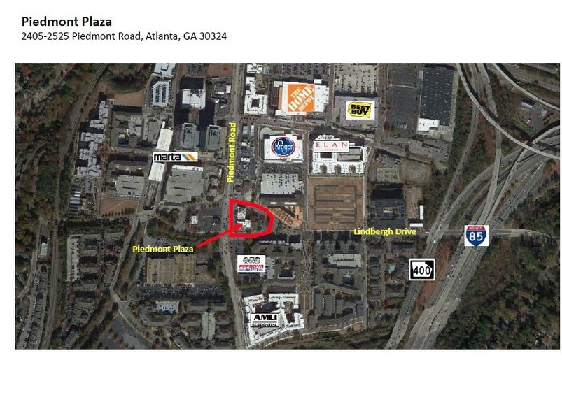 2423 Piedmont Rd NE, Atlanta, GA à louer - Aérien – Image 2 sur 7
