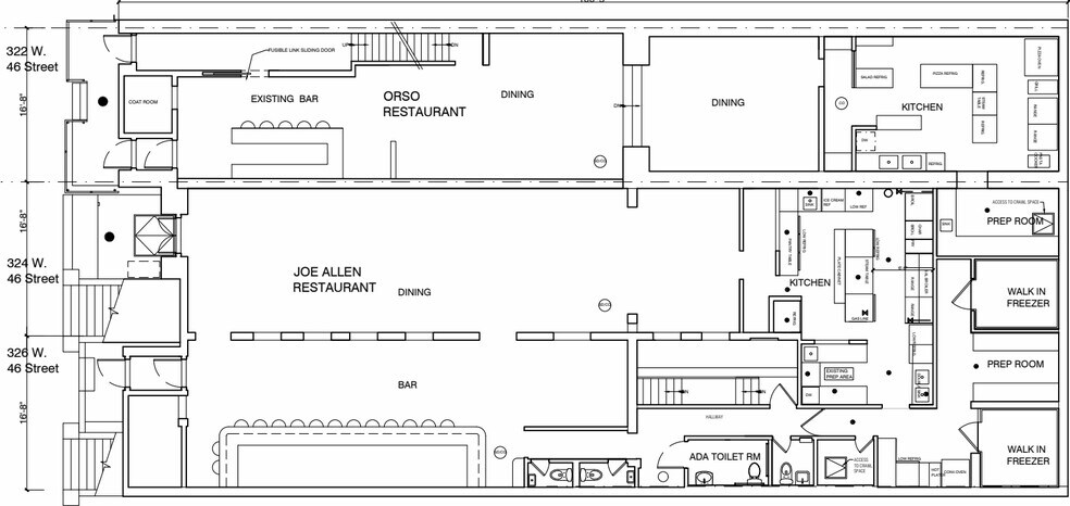 322-324-326 West 46th Street portefeuille de 3 biens à vendre sur LoopNet.fr - Plan d’étage – Image 2 sur 10