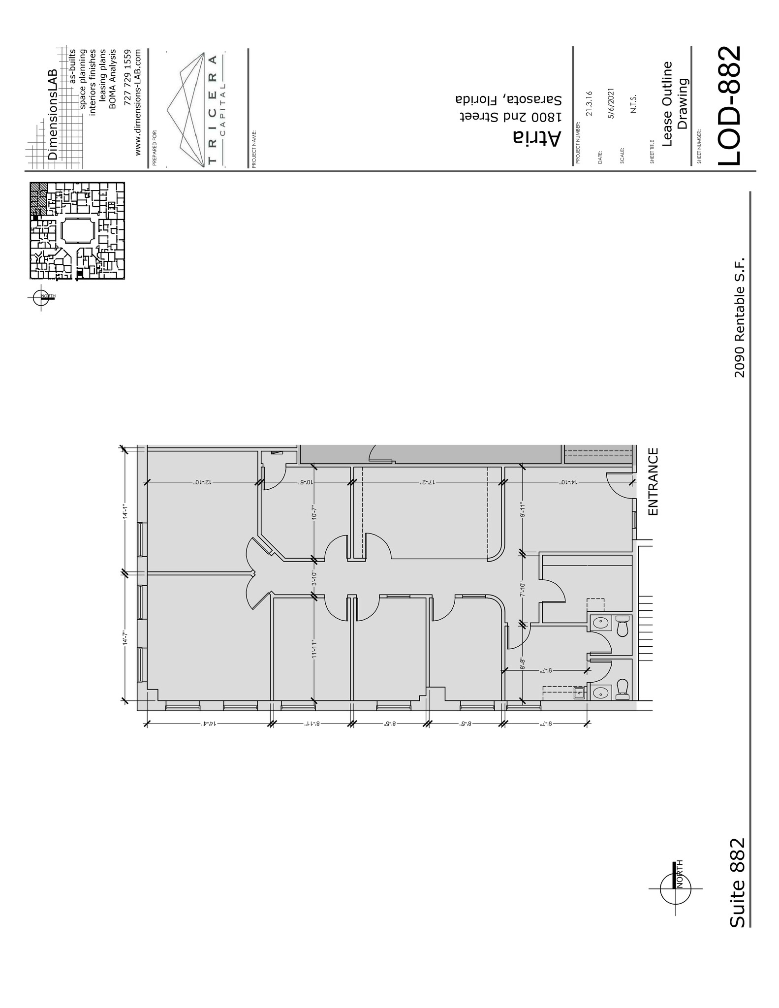 1800 2nd St, Sarasota, FL à louer Plan de site– Image 1 sur 2