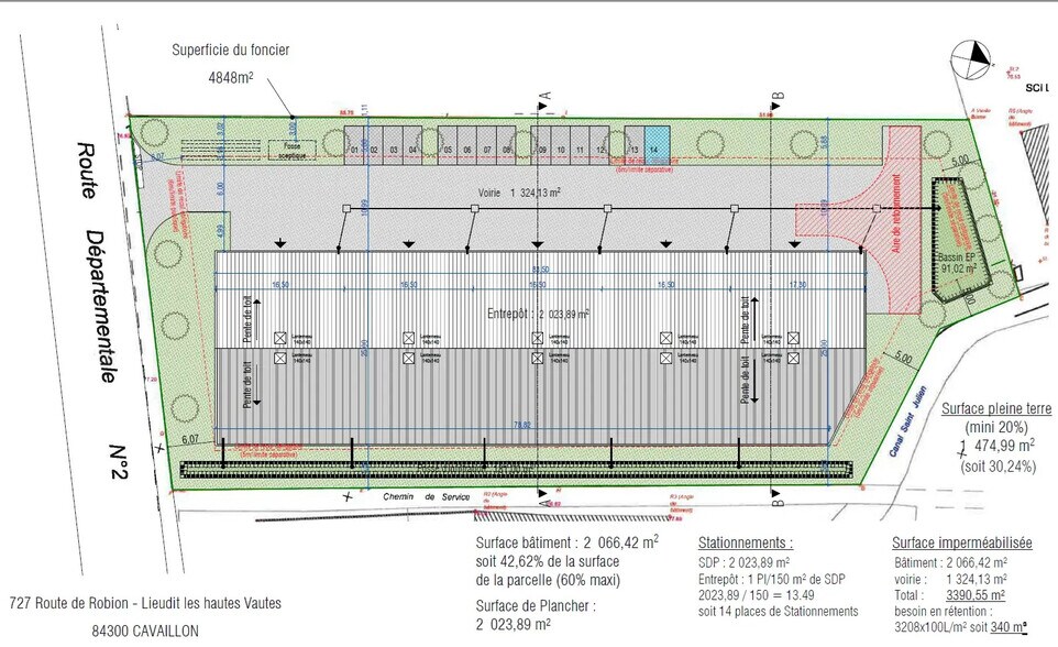 Local d'activités dans Cavaillon à vendre - Plan de site – Image 2 sur 5