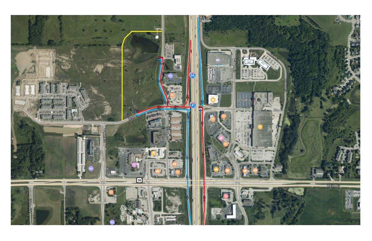 71st Street and Interstate 94 Hwy, Kenosha, WI à vendre Aérien– Image 1 sur 2