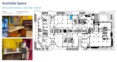 407 Laurier Ave W, Ottawa, ON à louer Plan d’étage– Image 2 sur 2