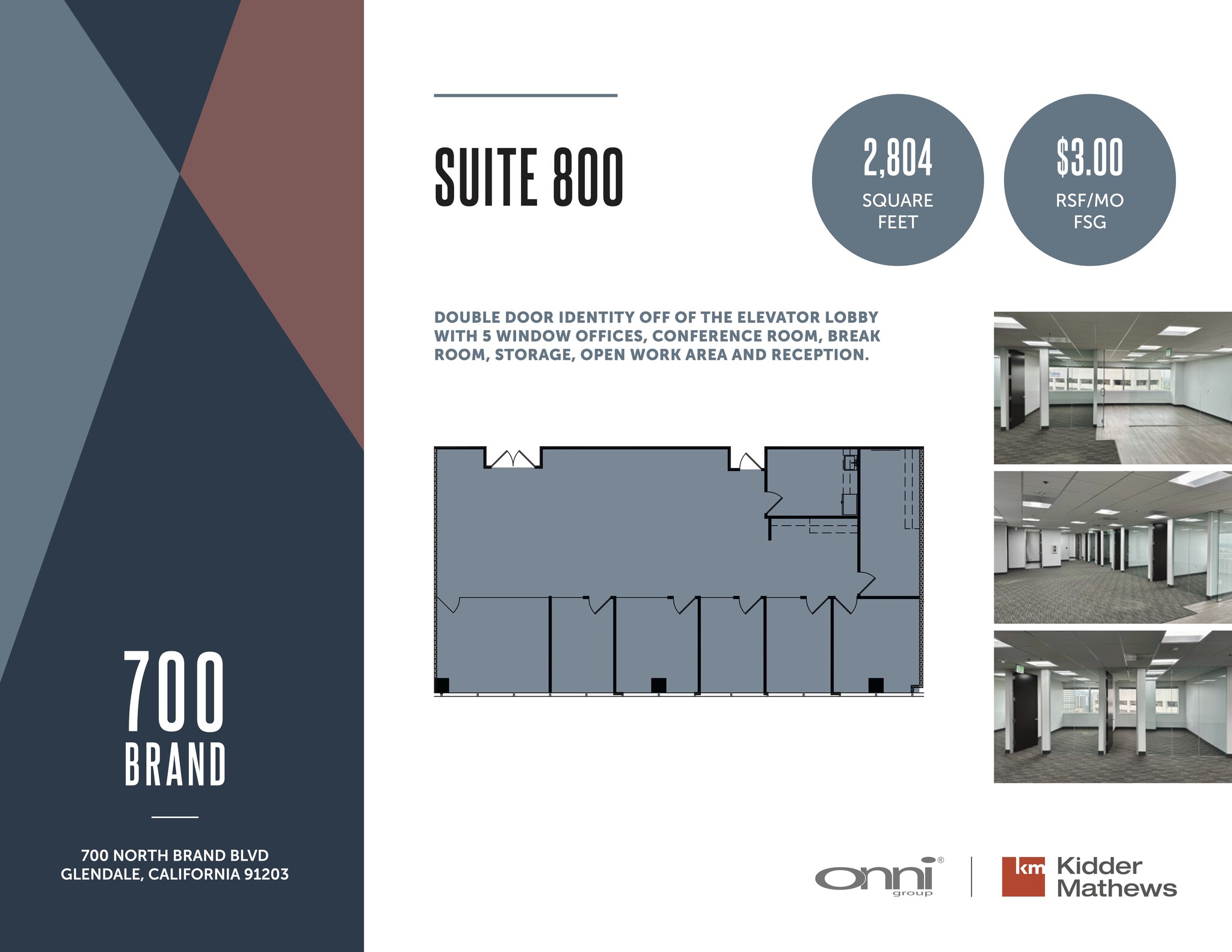700 N Brand Blvd, Glendale, CA à louer Plan d’étage– Image 1 sur 5