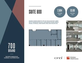 700 N Brand Blvd, Glendale, CA à louer Plan d’étage– Image 1 sur 5