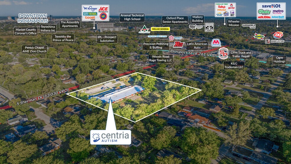 1315 S Sherman Dr, Indianapolis, IN à vendre - Photo de l’immeuble – Image 3 sur 5