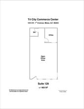 1815 W 1st Ave, Mesa, AZ à louer Plan d’étage– Image 1 sur 1