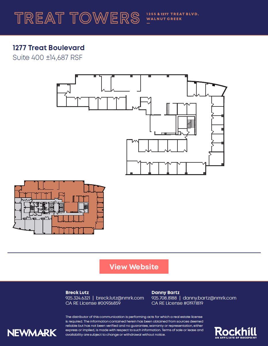 1255 Treat Blvd, Walnut Creek, CA à louer Plan d’étage– Image 1 sur 1