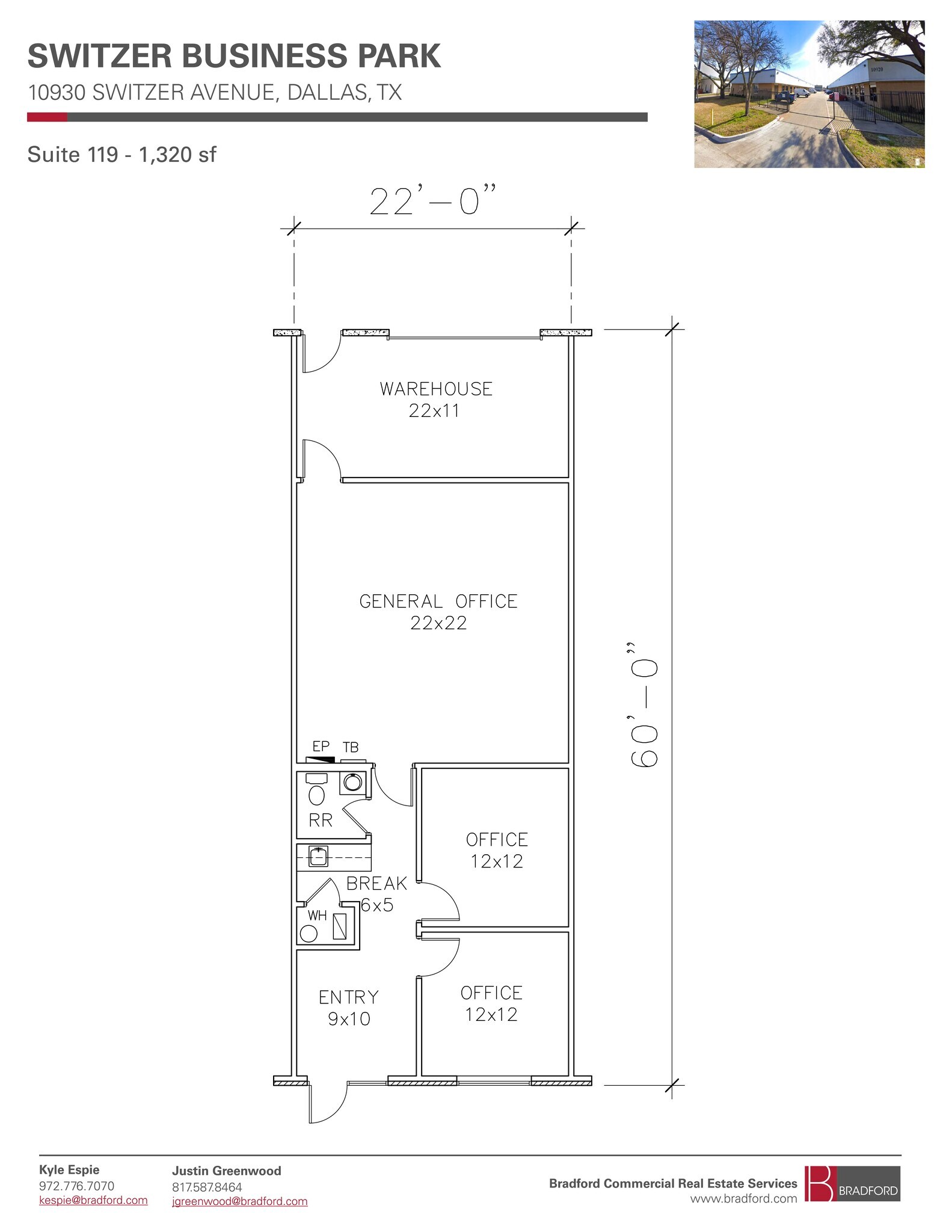 10930 Switzer Ave, Dallas, TX à louer Plan d’étage– Image 1 sur 1