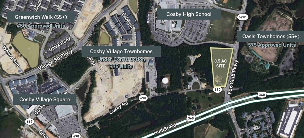 15500 Cosby Rd, Chesterfield, VA à vendre - Aérien – Image 1 sur 2