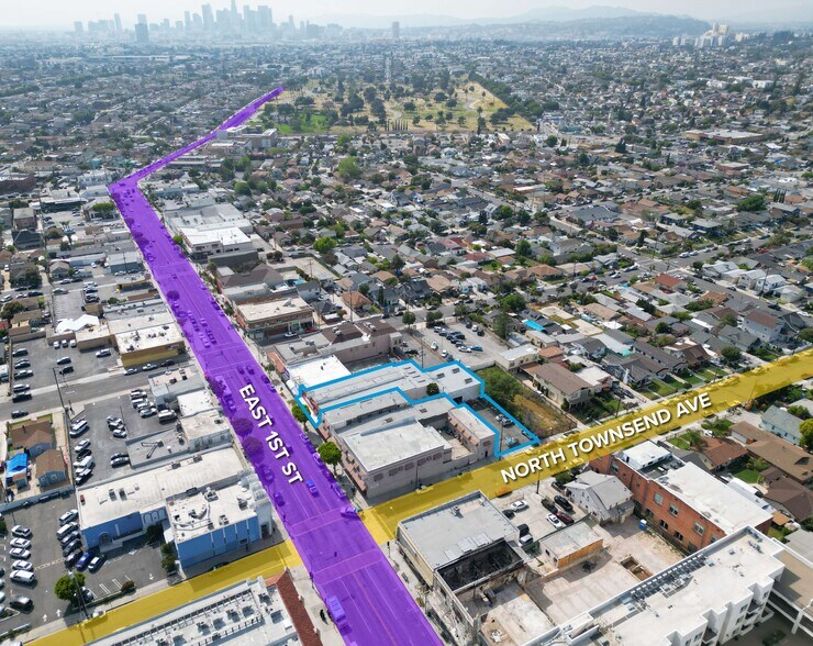 3613 E 1st St, Los Angeles, CA à vendre - Aérien – Image 2 sur 5