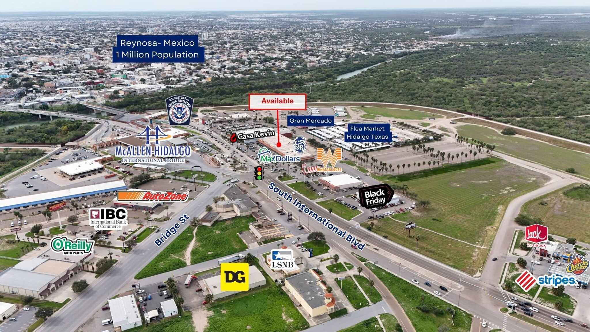 908 S International Blvd, Hidalgo, TX à louer Aérien– Image 1 sur 13
