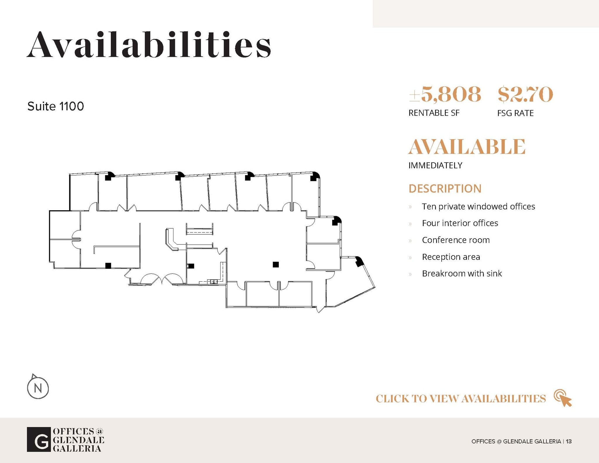 100 W Broadway, Glendale, CA à louer Plan d’étage– Image 1 sur 1