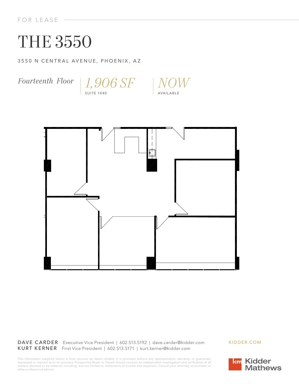 3550 N Central Ave, Phoenix, AZ à louer Plan d’étage– Image 1 sur 1